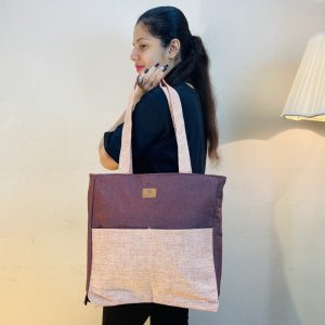 Meroon 2pocket Canvas Shoulder Bag