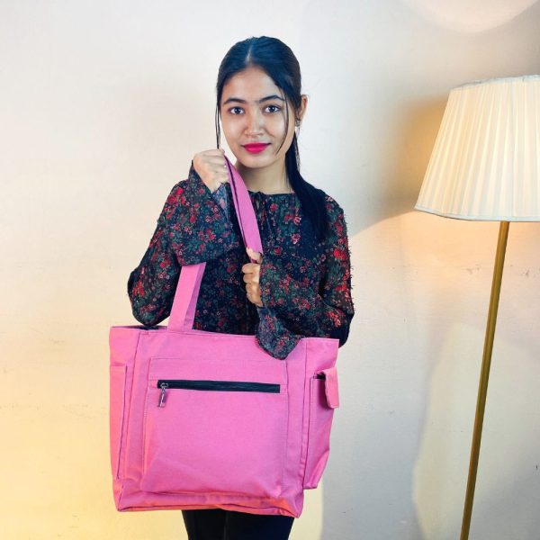 Large Shoulder Bag Pink Color - Image 2